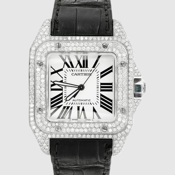Reloj Cartier Santos 100 XL Ice Full Set