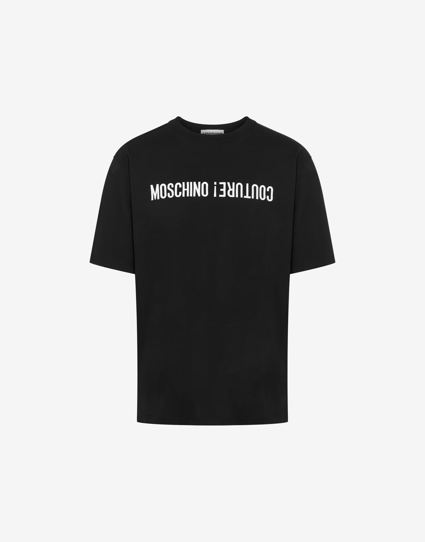 Playera Moschino Couture Upside Down Logo Black