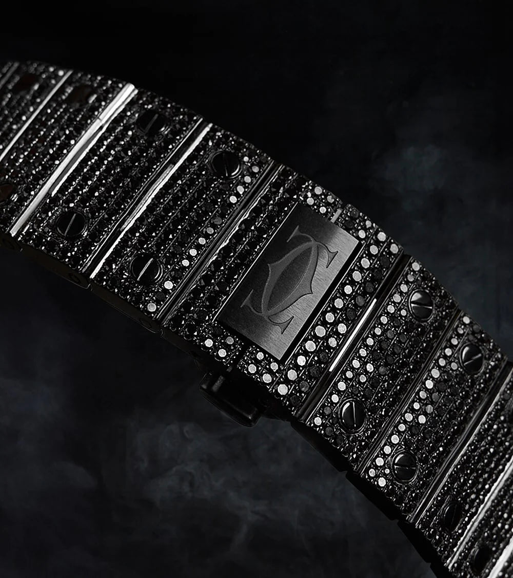 Reloj Cartier Santos Full Black Stones