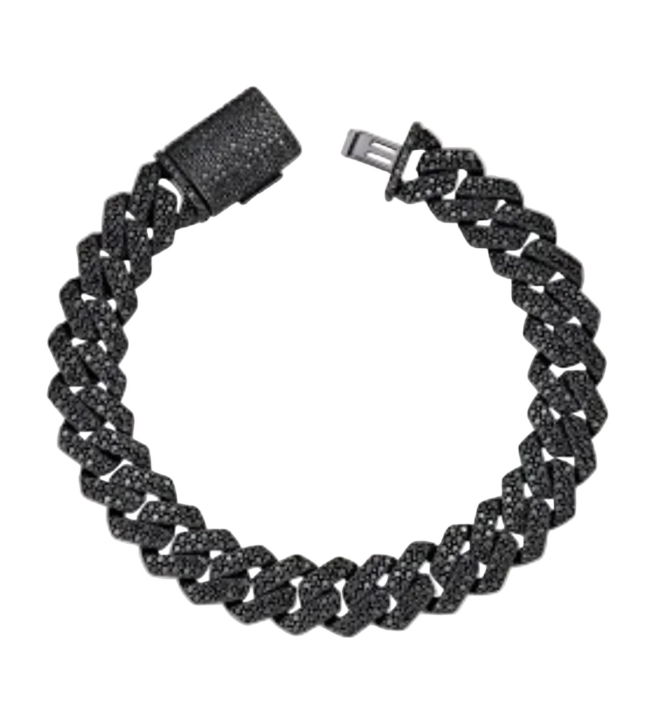Pulso Monaco Diamante Moissanita Black
