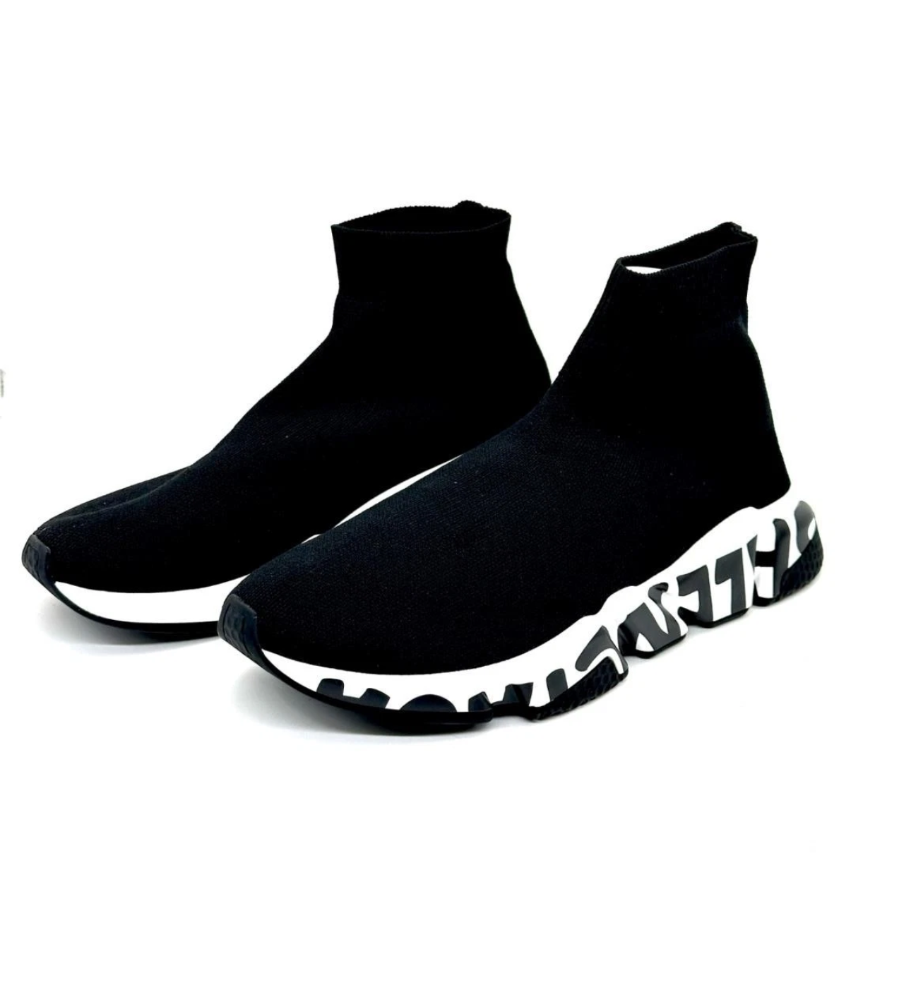 Balenciaga Speed Graffiti Black and White