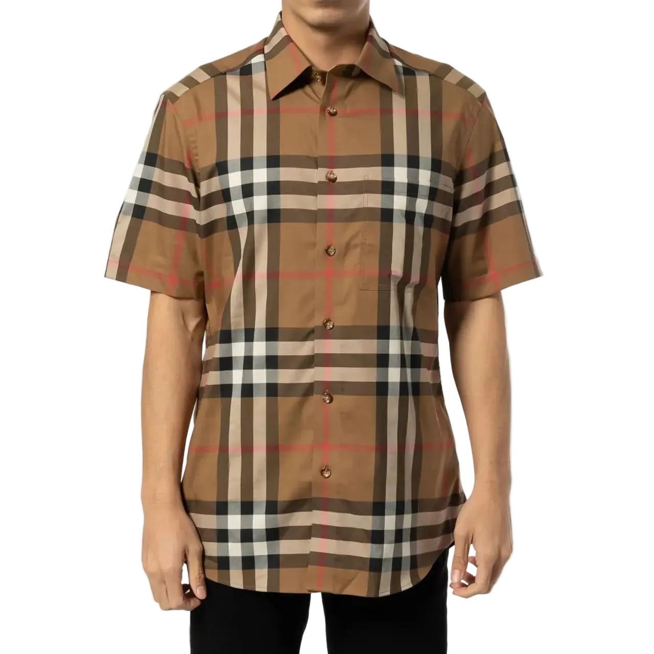 Playera Burberry Checked Buttoned
