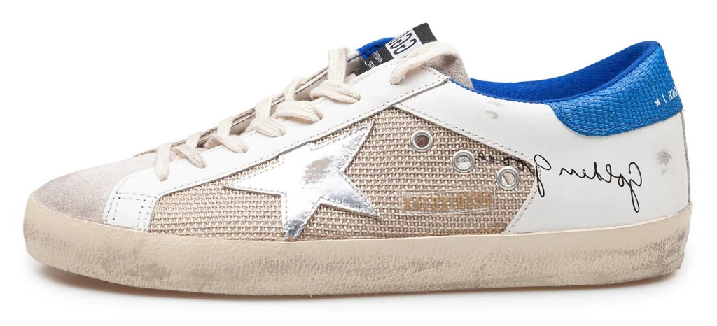 Golden Goose Super-Star Latte White Blue
