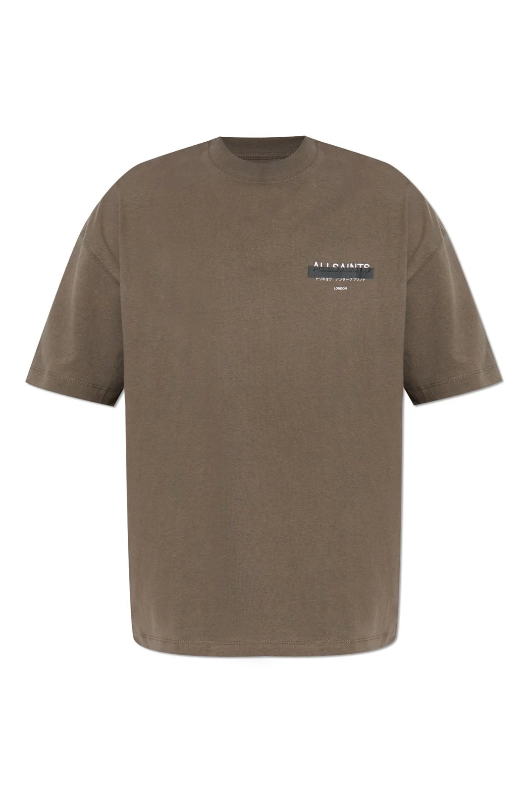 Playera All Saints Redact Oversized Embroidered Logo T-Shirt