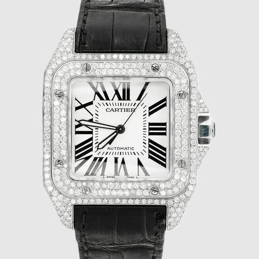 Reloj Cartier Santos 100 XL Ice Full Set