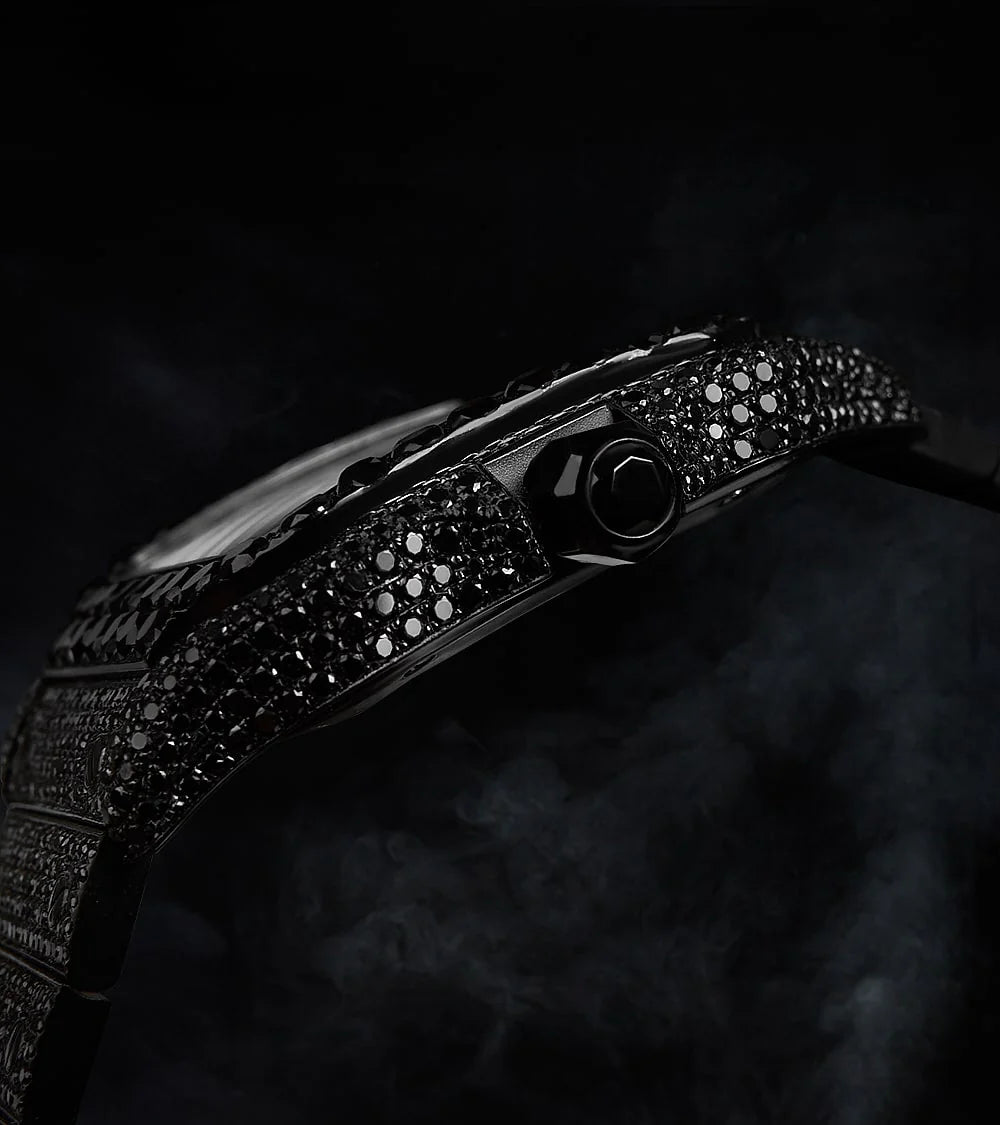 Reloj Cartier Santos Full Black Stones