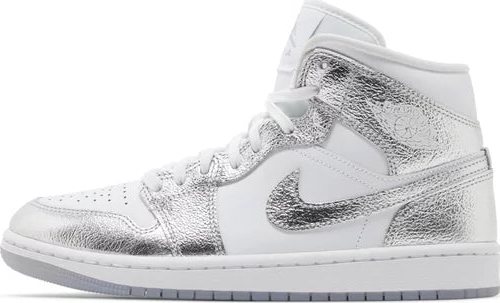 Jordan 1 Mid Metallic Silver