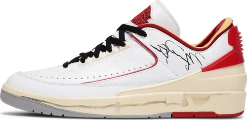 Jordan 2 Off White White Red (seminuevo)