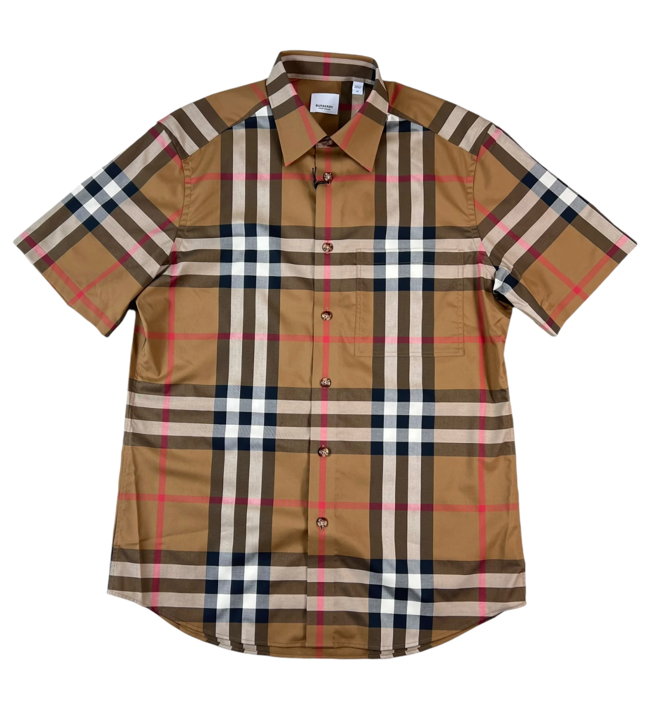 Playera Burberry Checked Buttoned