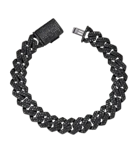 Pulso Monaco Diamante Moissanita Black