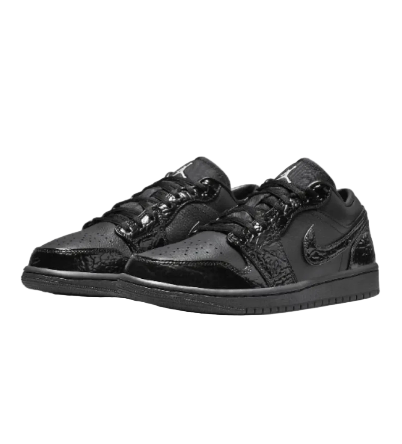 Jordan 1 Low Patent Elephant Black