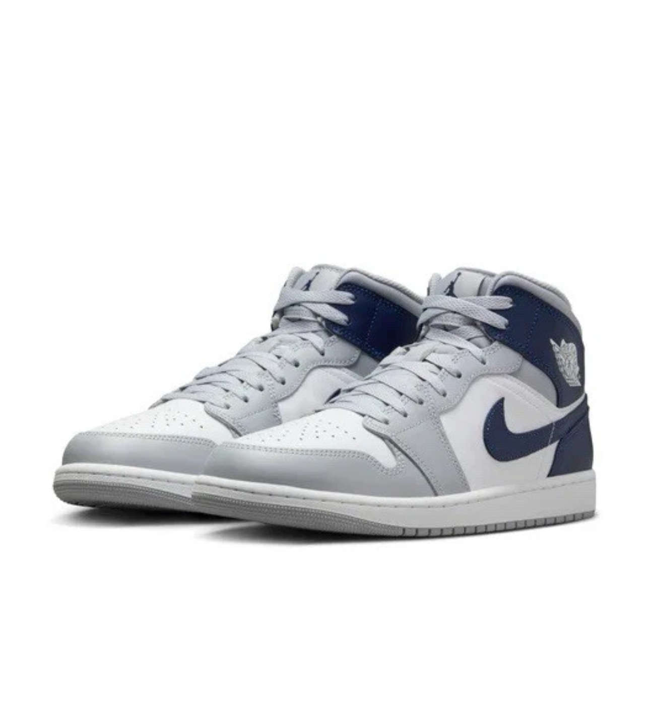 Jordan 1 Mid Midnight Navy Wolf Grey KIDS