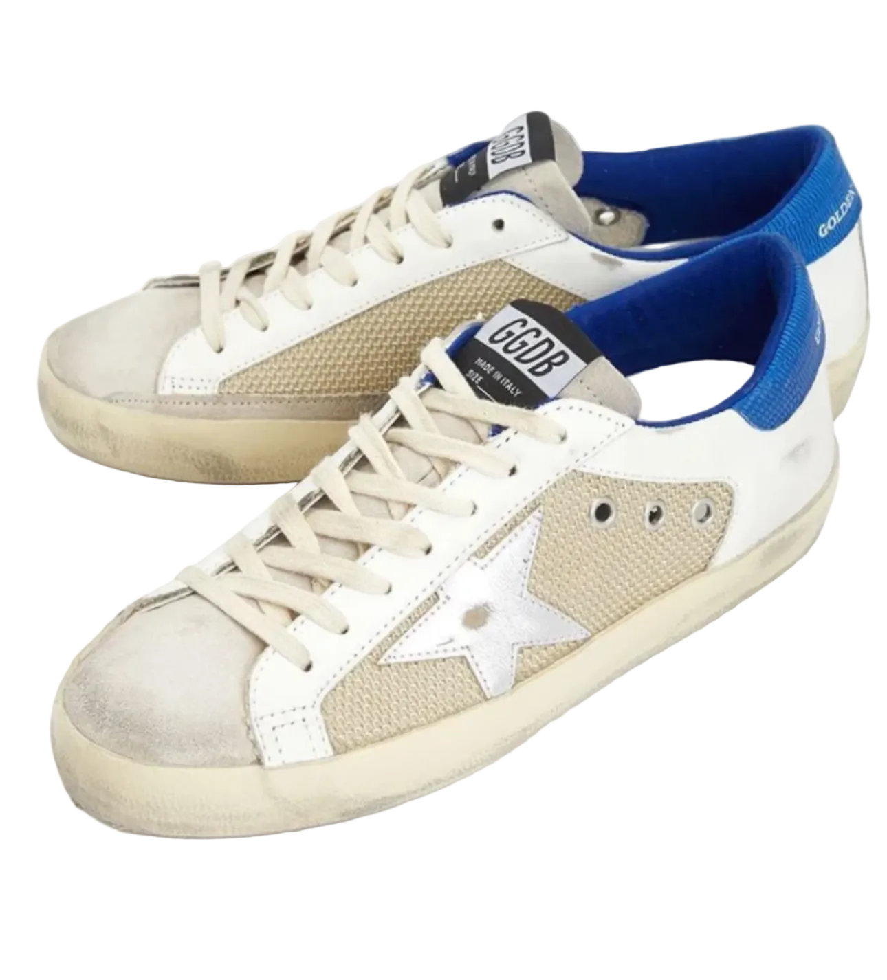 Golden Goose Super-Star Latte White Blue