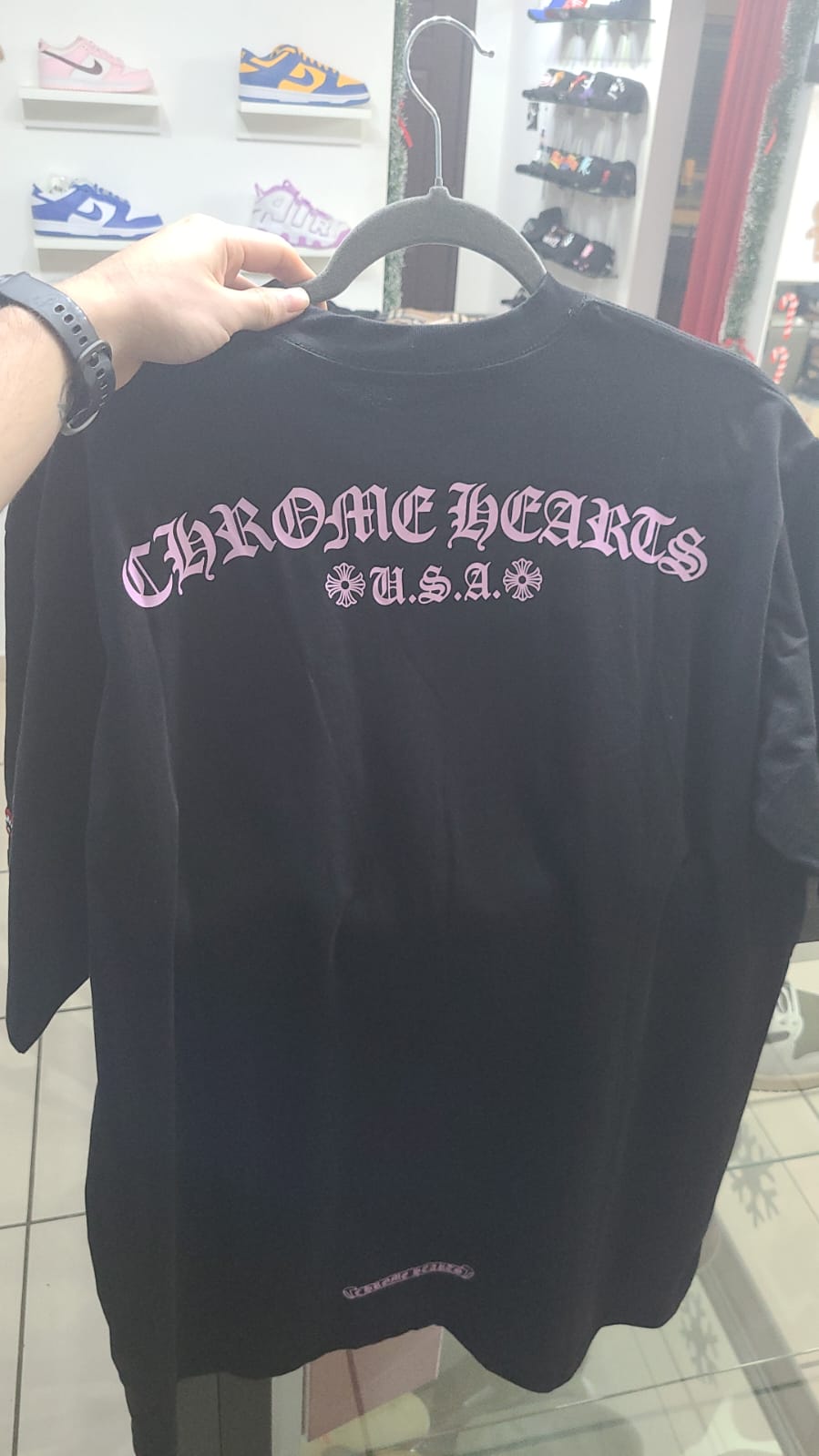 Playera Chrome Hearts Matty Boy Shoulder Pink