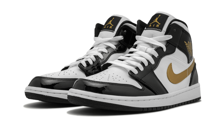 Jordan 1 Mid Patent Gold KIDS