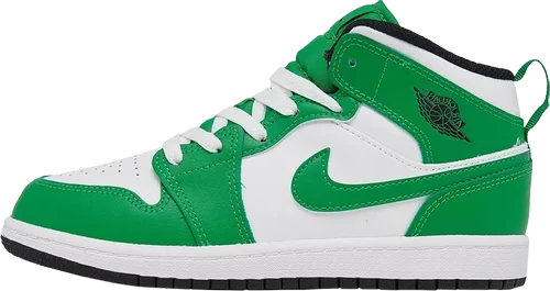 Jordan 1 Mid Lucky Green Kids