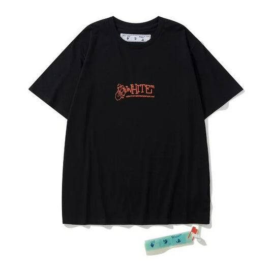 Playera Off White Orange Arrows