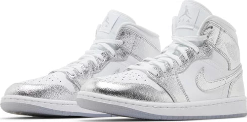 Jordan 1 Mid Metallic Silver